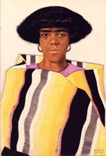 Winold Reiss : Girl with Blanket : Archival Art Print