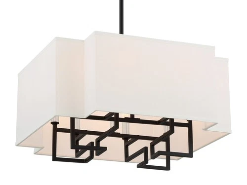 Minka Lavery 2958 Upham Estates 8 Light 20"W Pendant - Coal / Polished Nickel - Picture 1 of 2