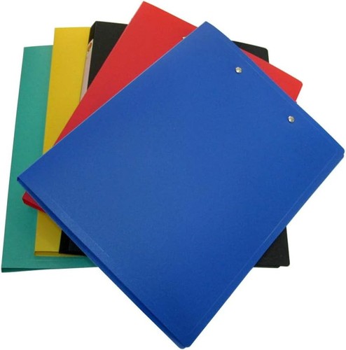 5-Pack Clamp Binder A4 File Folder with Double 11.4'' x 8.3'', Multicolored