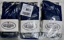 x3 2-Packs Louisville Slugger Baseball Socks Navy Youth 10-4 NIP