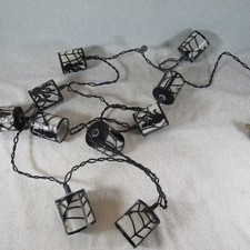 Set of 10 Sparkly Ghost String Fairy Lights Lantern Halloween Prop Decor