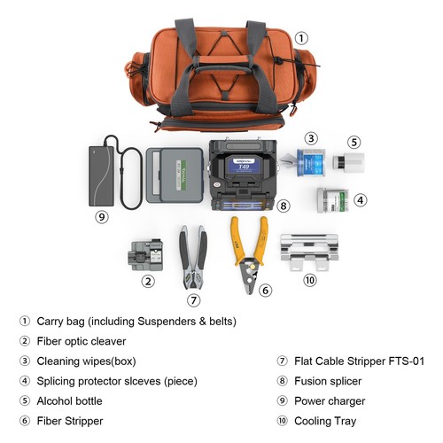 High Quality Fiber Optic Fusion Splicer OrienTek T49 8S Splice, 18s Heat Splicer - Picture 11 of 12
