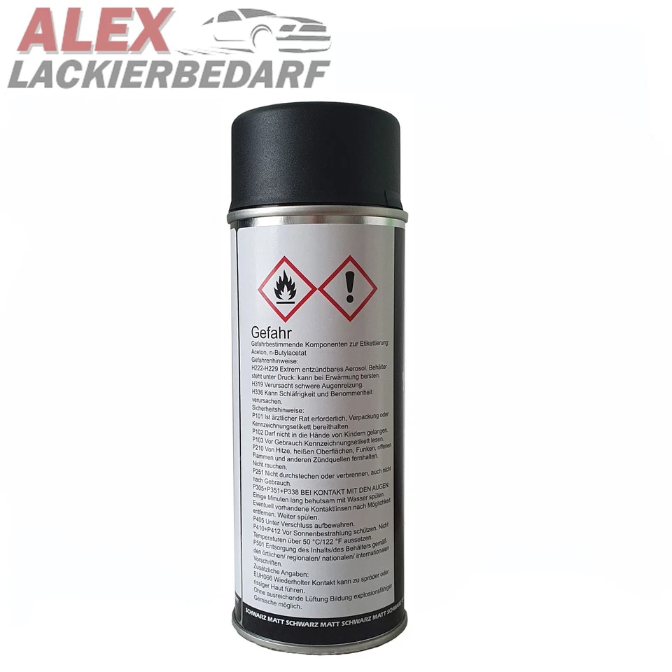 1 x 400ml ALE Thermo Auspufflack 800 ° C Ofenlack Thermolack SCHWARZ MATT Spray - Bild 2 von 2