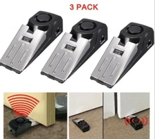 3 DOOR STOP Alarm Home Hotel Travel Wireless Security Alert Portable Safety Bloc