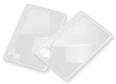 Carson WM-O1 Wallet Flachlupe, 2er Pack, Fresnellinse, Scheckkartengröße, Neuwar