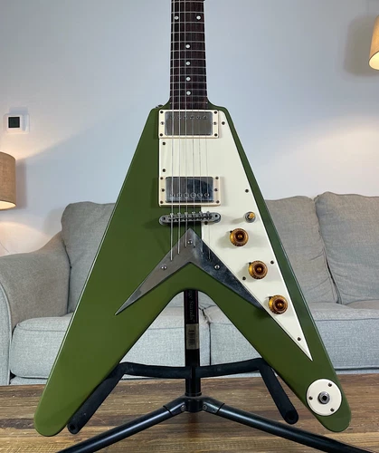 2019 Gibson Custom Shop '59 Flying V VOS Olive Drab Green