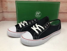 NWB PF Flyers Unisex Lo Top Sneaker Shoes MC2002BL Black/White (4.5 Damage)