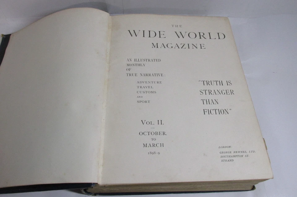 The Wide World Magazine, Volume II, October to March 1898-99, Rare book - Image 2 of 4