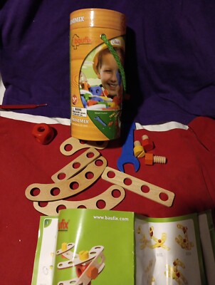 Baufix Lorenz Wooden German Toy Wooden Construction Parts Not Complete MANUAL