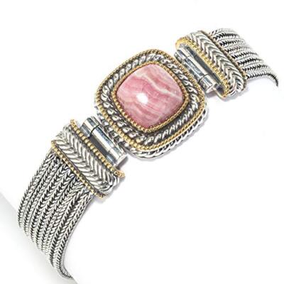 925 Sterling Silber Rhodochrosit Armband für Damen, Geschenk für Sie.