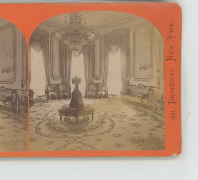 Blue Room White House Washington City DC E&HT Anthony Stereoview c1870