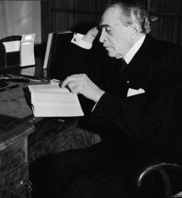 Russian Surgeon Scientist Serge Voronoff Reads A Book Desk 1940S Old Photo