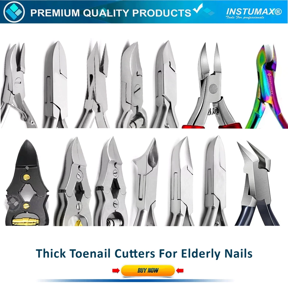 Cortaúñas de dedo del pie para uñas gruesas cortador encarnado para personas mayores uñas de los pies podología CE Foto 2 de 2