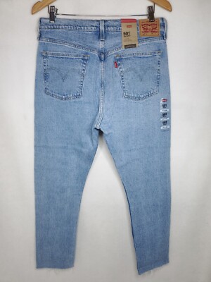 Levi's 501 Skinny Jeans Womens Size 31X28 Button Fly Light Blue