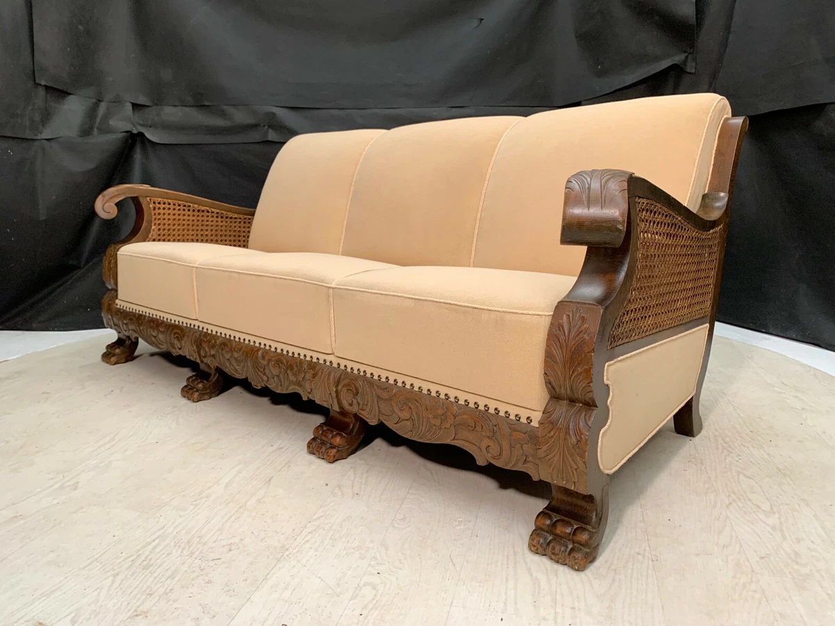 Wooden antique 2024 sofa set