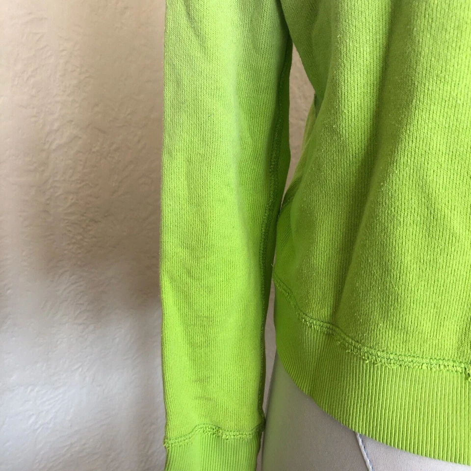 Gilly Hicks Lime Green Pink White Logo Sweatshirt Embroidered Small Summer Beach - Image 4 of 4