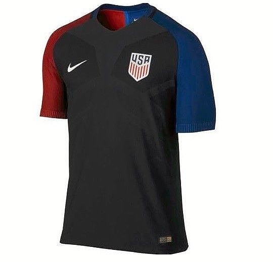 Nike Team USA Away 2016 Vapor Match Black Soccer Jersey 2XL Mens 743672