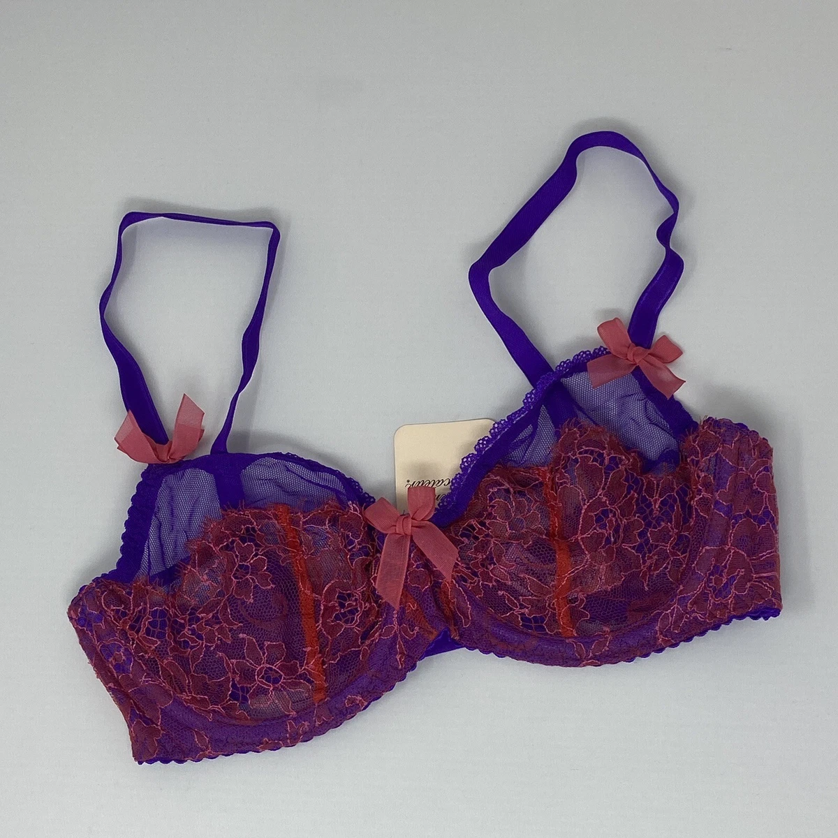 AGENT PROVOCATEUR Fifi レースブラ ピンク×黒 32C Agent Provocateur - Pink Women Work Top | JHROP Preloved Luxury