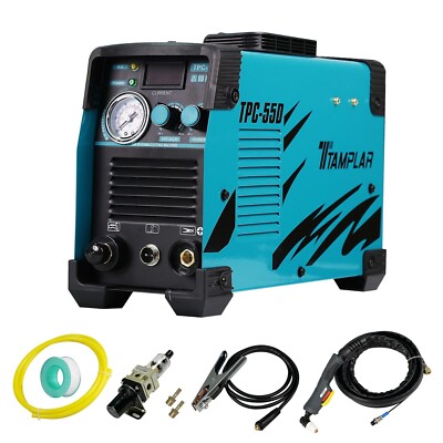 55Amp Plasma Cutter - Touch Arc Plasma Cutting Machine with 110V/220V Dual Vo...