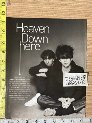 Echo & The Bunnymen In Black Magazine Photograph
