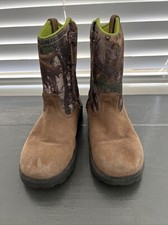 MAGELLAN Outdoors Youth Boy Hunting Camo Boots Realtree Size 4D Zip Hunting