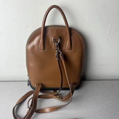 Dooney & Bourke Parasole Backpack Dooney & Bourke Brown/Camel Leather Rare Parasole Backpack  main image 3