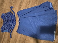 2 Piece Prom Formal Blue Tulle Sequined