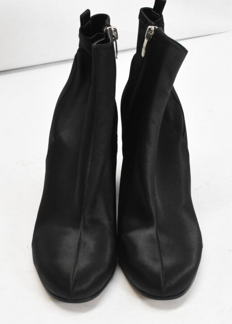 Marc Fisher Janie Satin Black Chunky Block 3-1/2