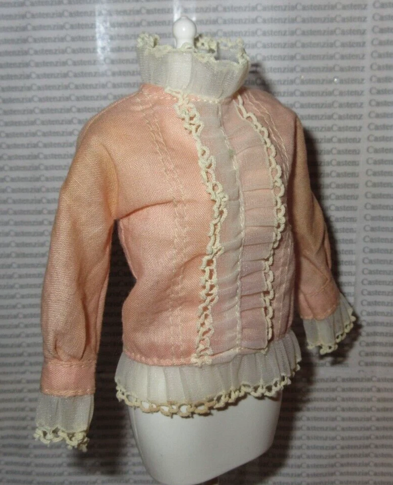 TOP TAMMY IDEAL 1962 FASHION PINK COTTON BLOUSE CHIFFON TRIM #9152-0 RING-A-DING - Image 2 of 4