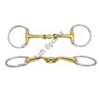 EGGBUTT Horse Verbindend Bit Snafflle Double Jointed With German Silver & Steel