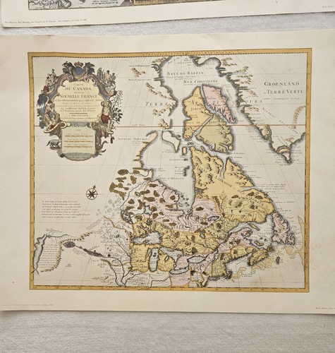 Lot Vintage Deko-Karten 15-16. Jahrhundert: Asien, Kanada Heiliges Land, Neu Belgien - Bild 8 von 19