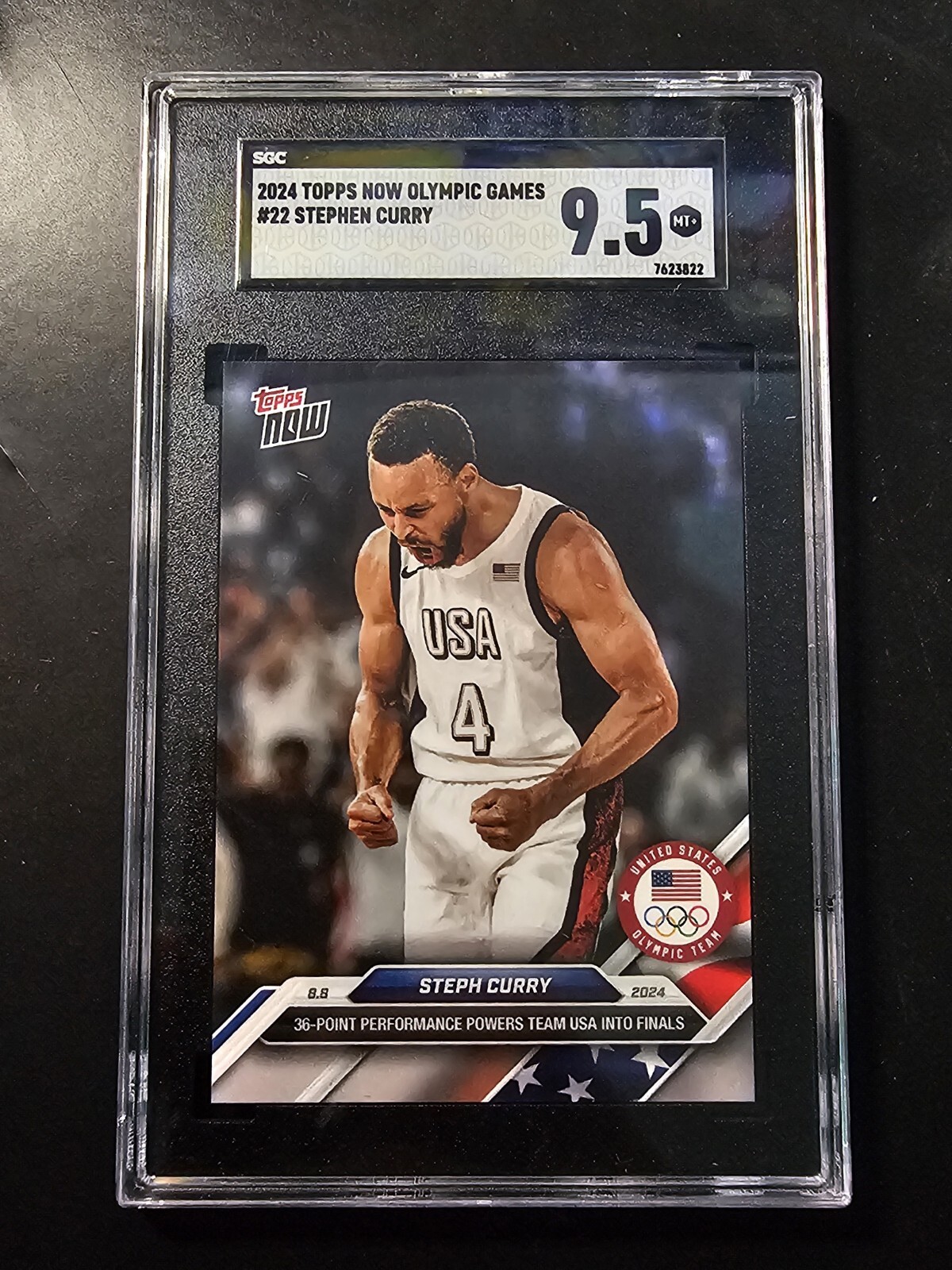 2024 TOPPS NOW OLYMPIC GAMES #22 STEPH CURRY SGC 9.5 MNT+