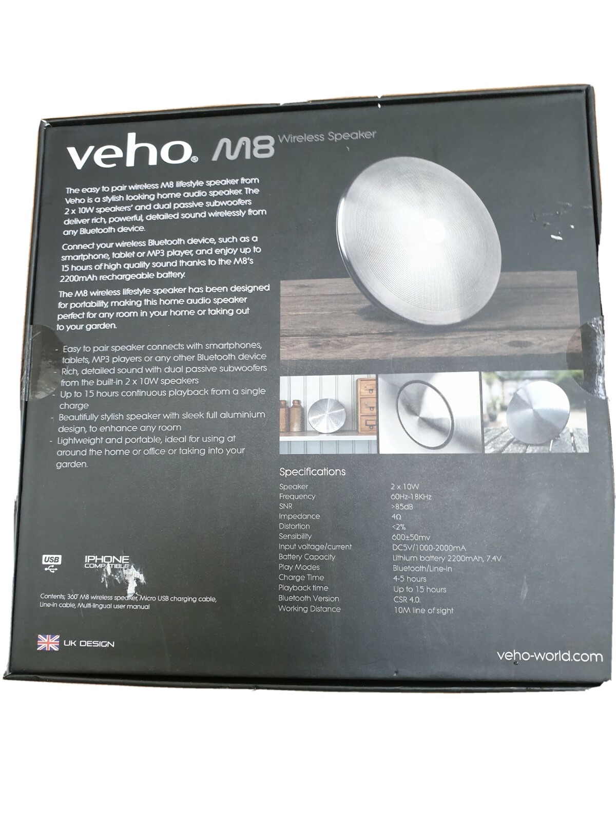 veho m8 bluetooth speaker