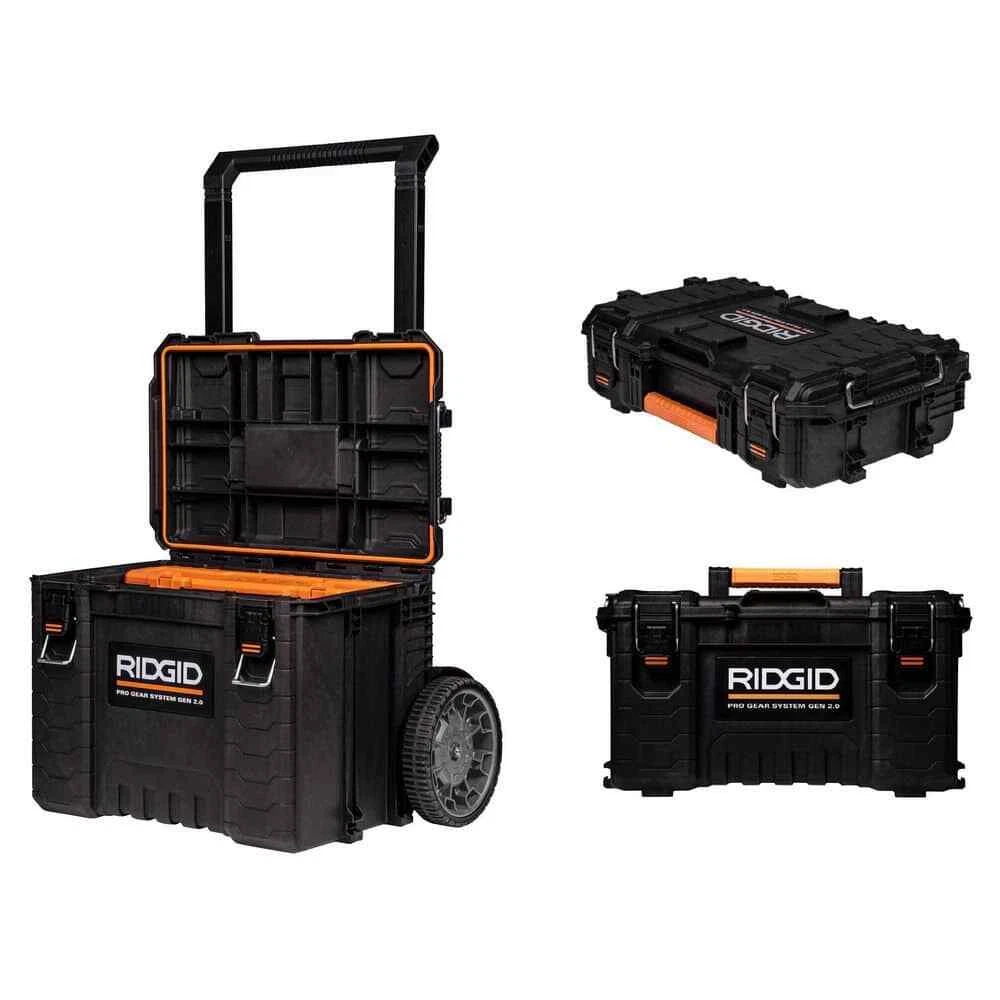 RIDGID 2.0 Pro Gear System Rolling 3 Tool Box 22