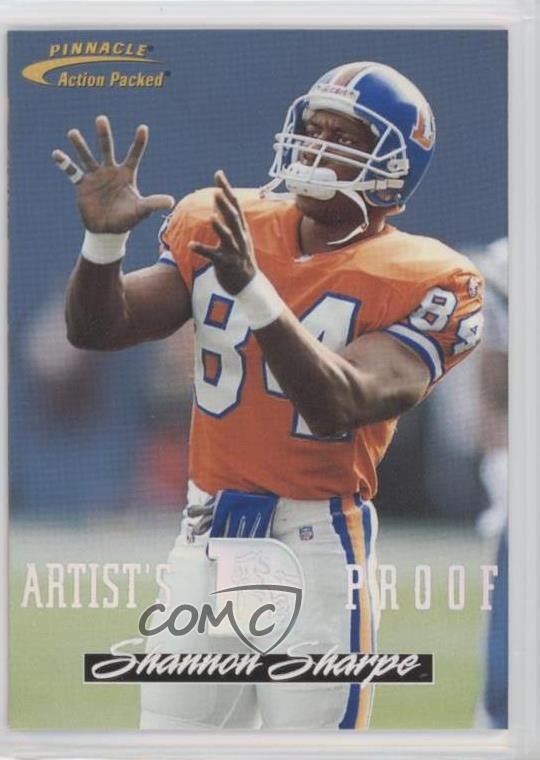 1996 Pinnacle Action Packed Artist's Proof Shannon Sharpe #111 HOF 0q3