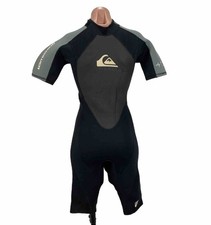 y2k Quiksilver Mens Shorty Wetsuit Syncro 2.2 Black/Gray Size S/48