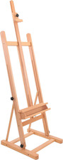 Medium Wooden Studio H Frame Easel with Storage Tray - Adjustable to 96" High, H