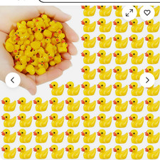200 Pieces Mini Resin Ducks Yellow Tiny Duckies for School Project Art crafts
