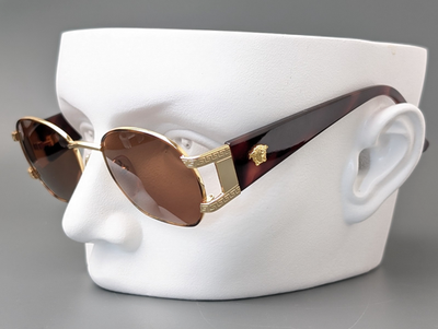 GIANNI VERSACE Mod.S61 col 14L Sunglasses Gold Brown Frame Medusa