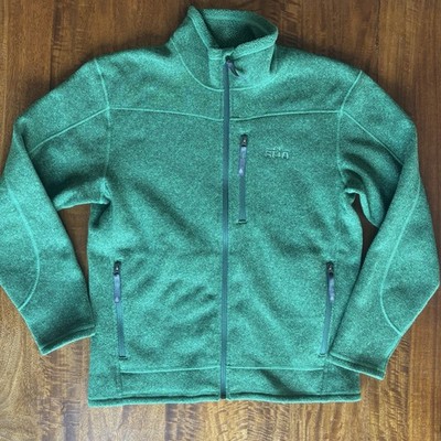 Stio Wilcox Jacket Men's Size Medium Green Hiking Gorpcore Sweater Full Zip