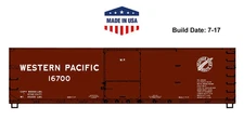 Accurail 81782 HO Scale Kit Double Sheath Wood Box Car Western Pacific WP #16700