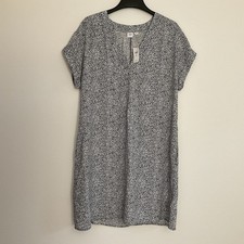 Gap Women Dress Size L Tall Black White Polka Dot NWT 