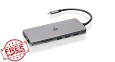 IOGEAR USB-C Triple Display Dock 4K 60Hz 2 HDMI 1 DP Ethernet PD