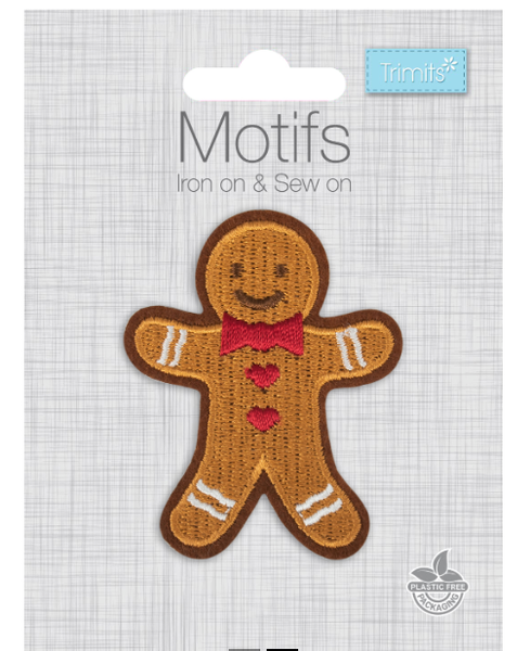 Trimits Xmas Lebkuchenmann Motiv AufnäHer Stickerei Zum AufnäHen Oder AufbüGeln-image