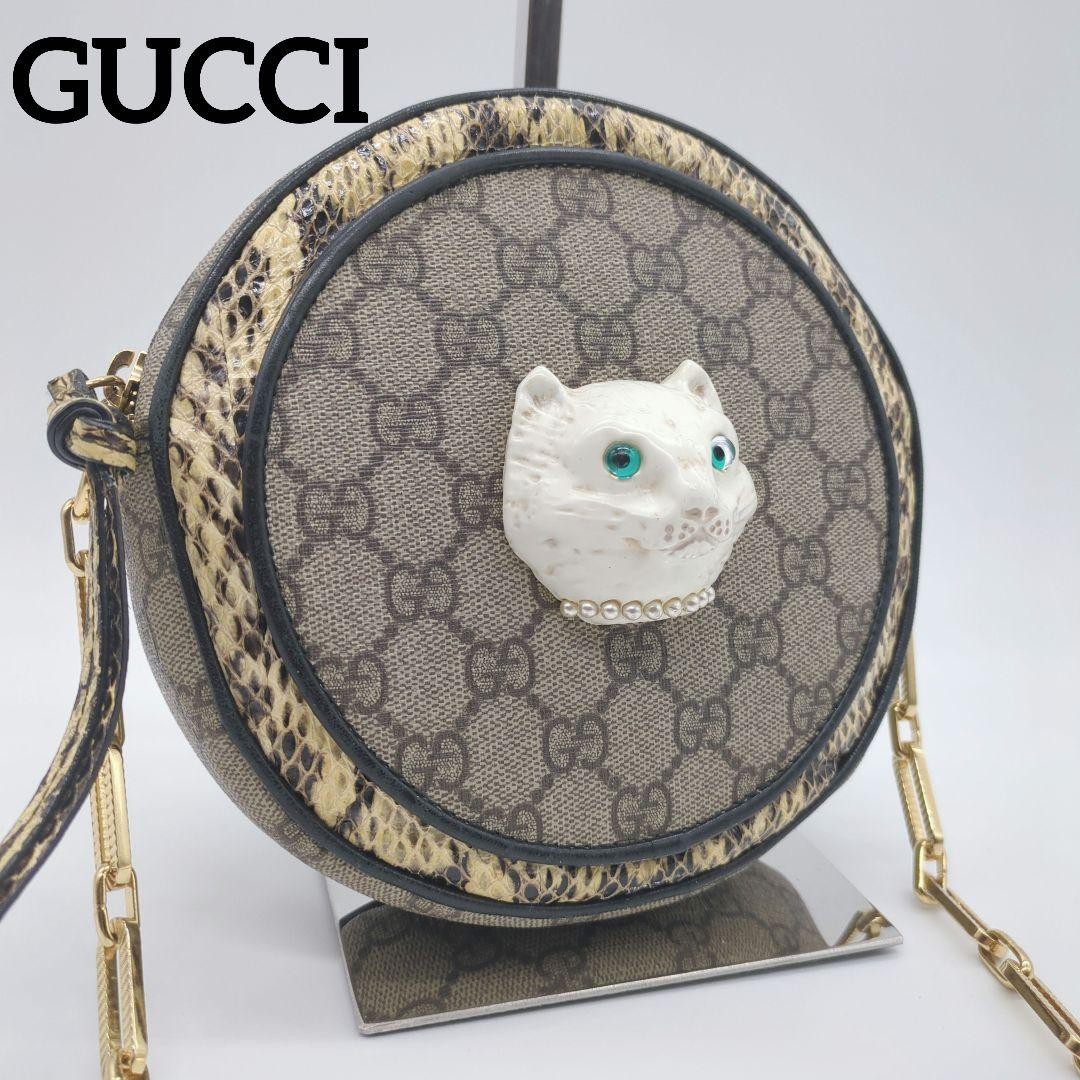 Gucci Wolf Python Supreme Pearl Chain Shoulder Ba… - image 17