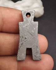 16g Aletai Iron Meteorite Slice carving ancient coins shaped pendant
