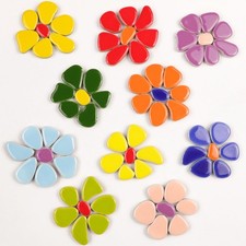 454g 1 LB Mini Ceramic Pebbles Mosaic Tiles for DIY Crafts Art, Random Colo...