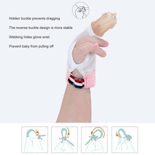 1 Pair Adjustable Thumb Sucking Stop Glove Soft Treatment For Baby