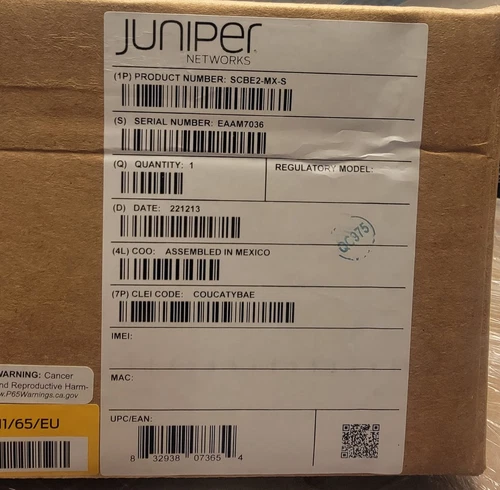Juniper SCBE2-MX-S Enhanced Switch Control *OPEN BOX* 30 Day Warranty