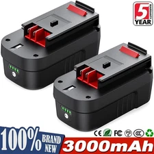 2x 3.0Ah Lithium Battery for Black and Decker HPB18 18 Volt HPB18-OPE 244760-00A